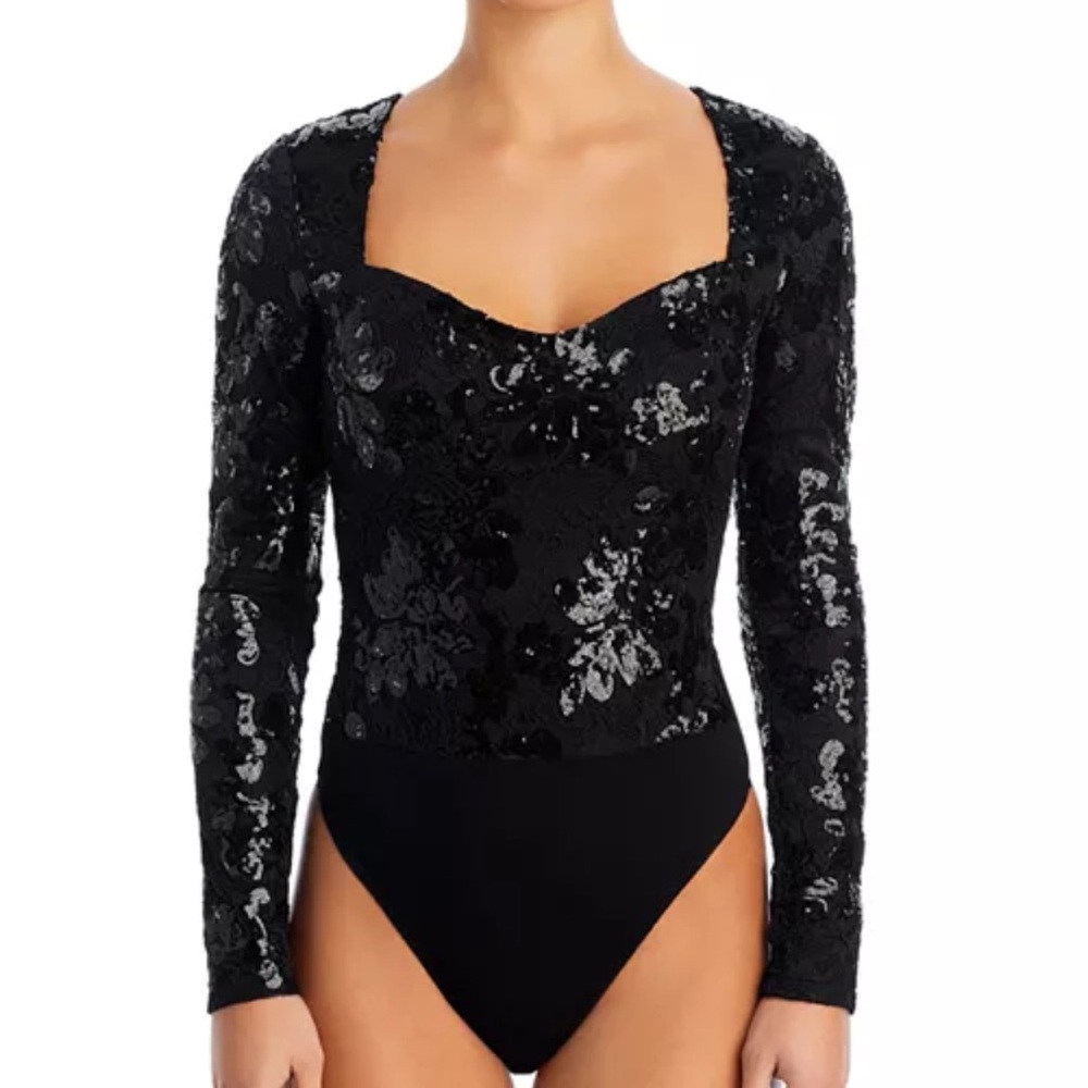 FORE Sequin Lace Bodysuit